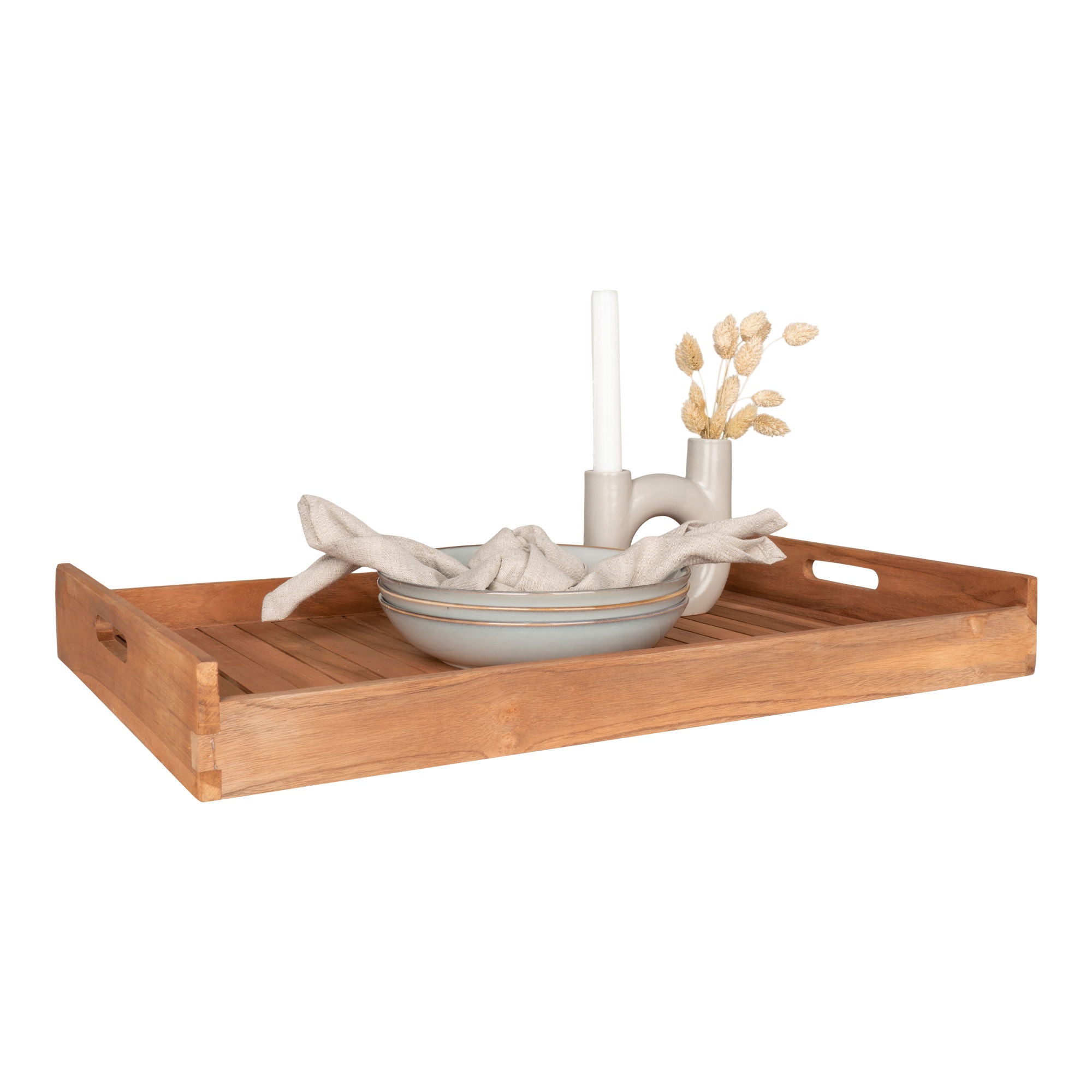 Faro Tray - Tray, teak, natural 58x38 cm