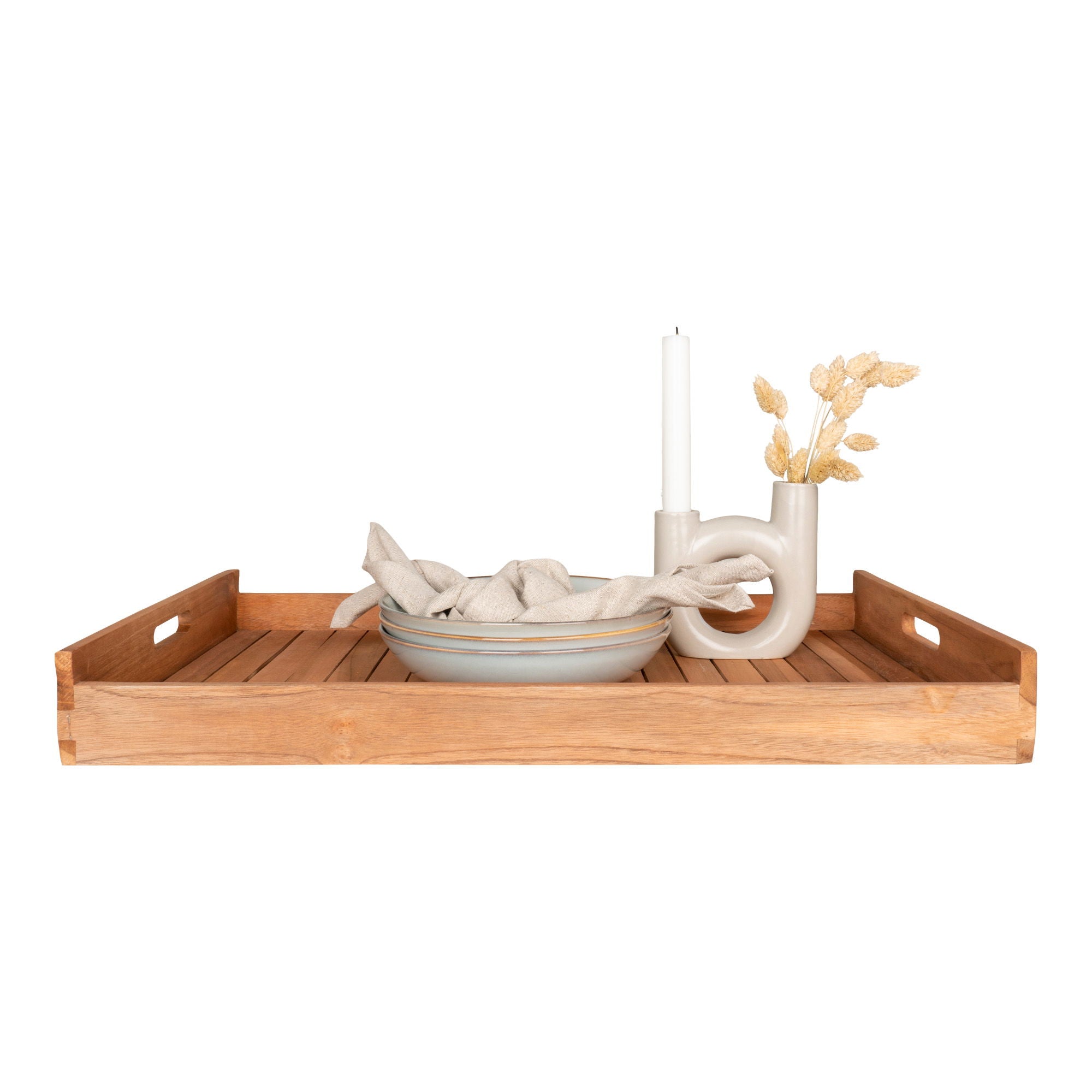 Faro Tray - Tray, teak, natural 58x38 cm