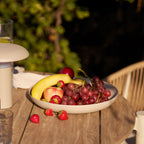 Tray - Tray, metal, beige ø30x4 cm