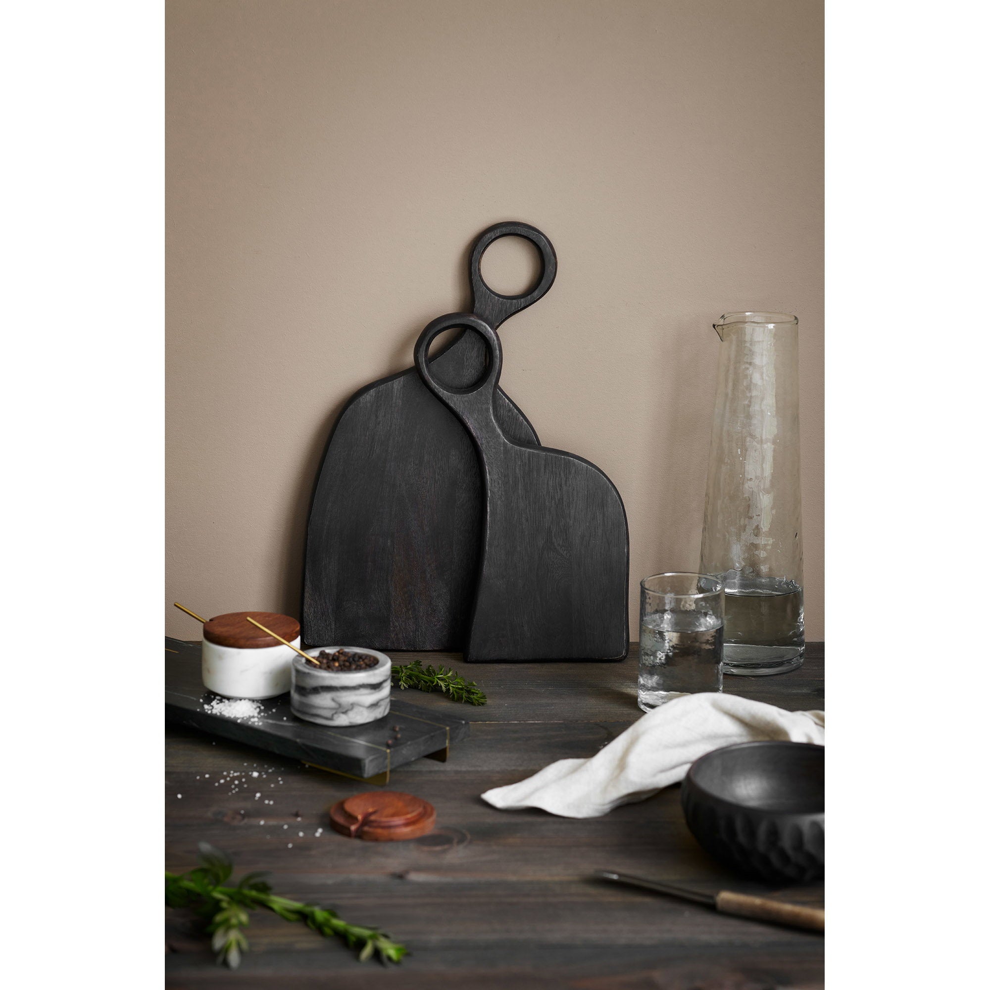 Pauri Storage Jar with spoon — Grey / White