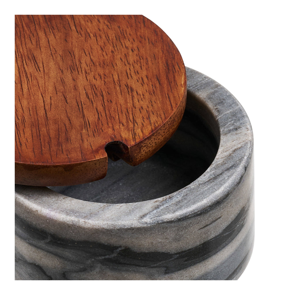 Pauri Storage Jar with spoon — Grey / White