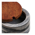 Pauri Storage Jar with spoon — Grey / White