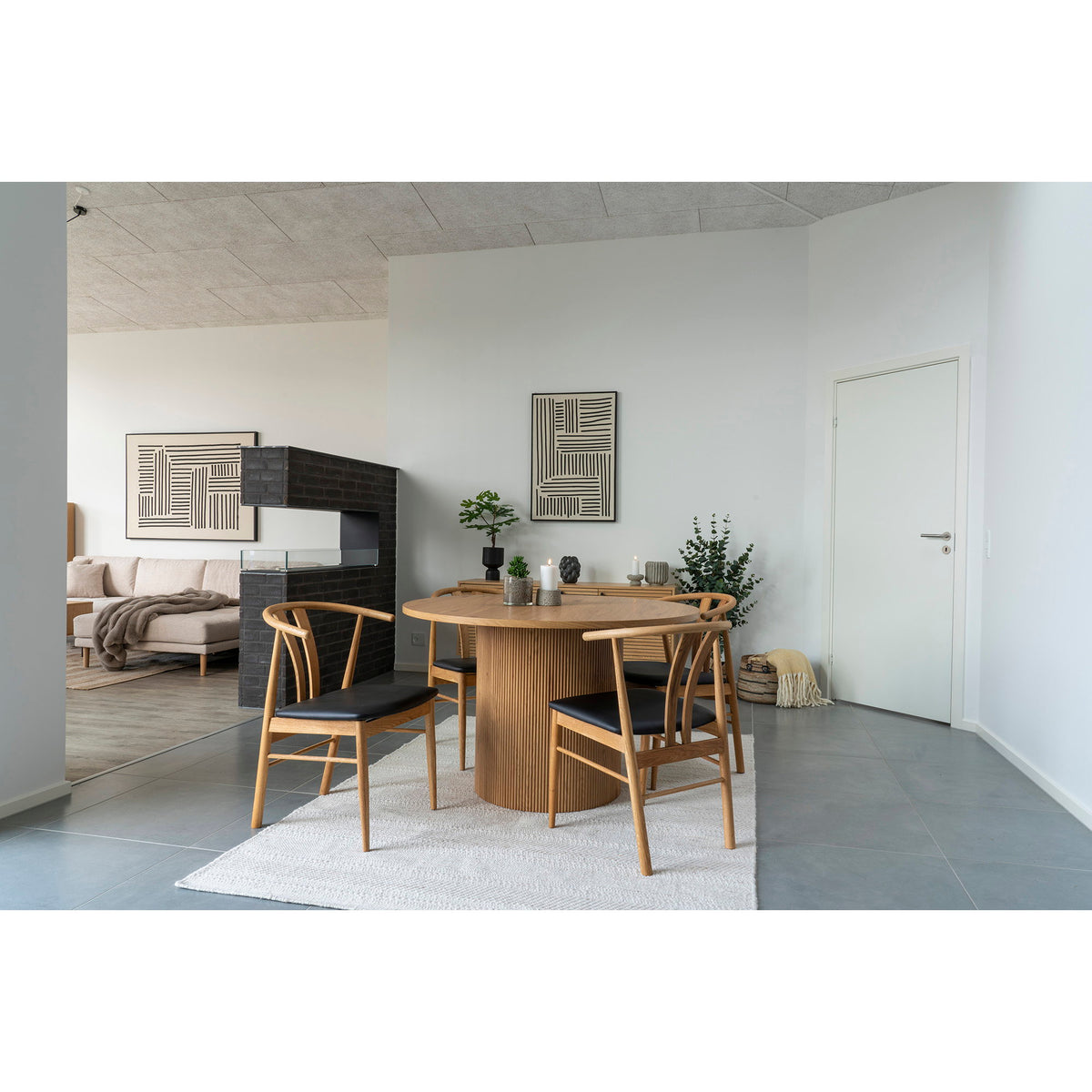 Lipari Canvas Print — Black / Beige