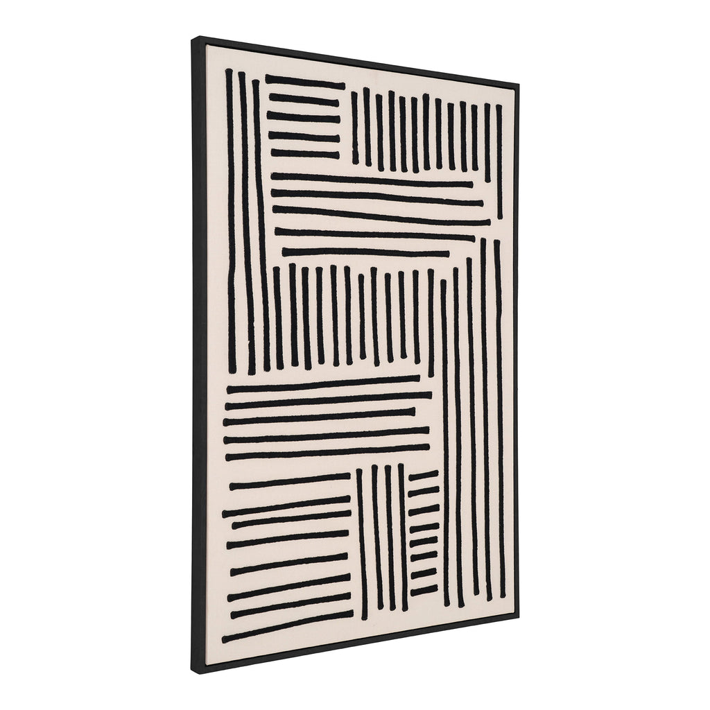 Lipari Canvas Print — Black / Beige