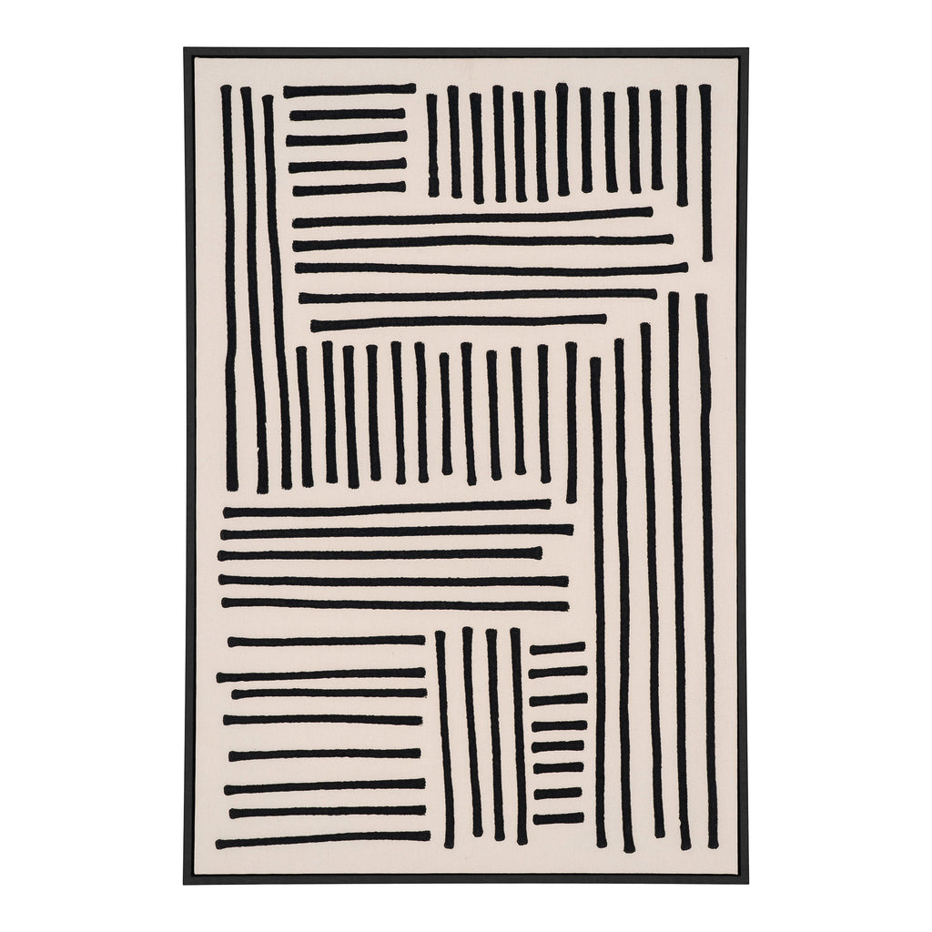 Lipari Canvas Print — Black / Beige