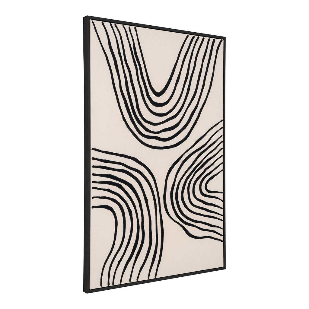 Lipari Canvas Print — Black / Beige
