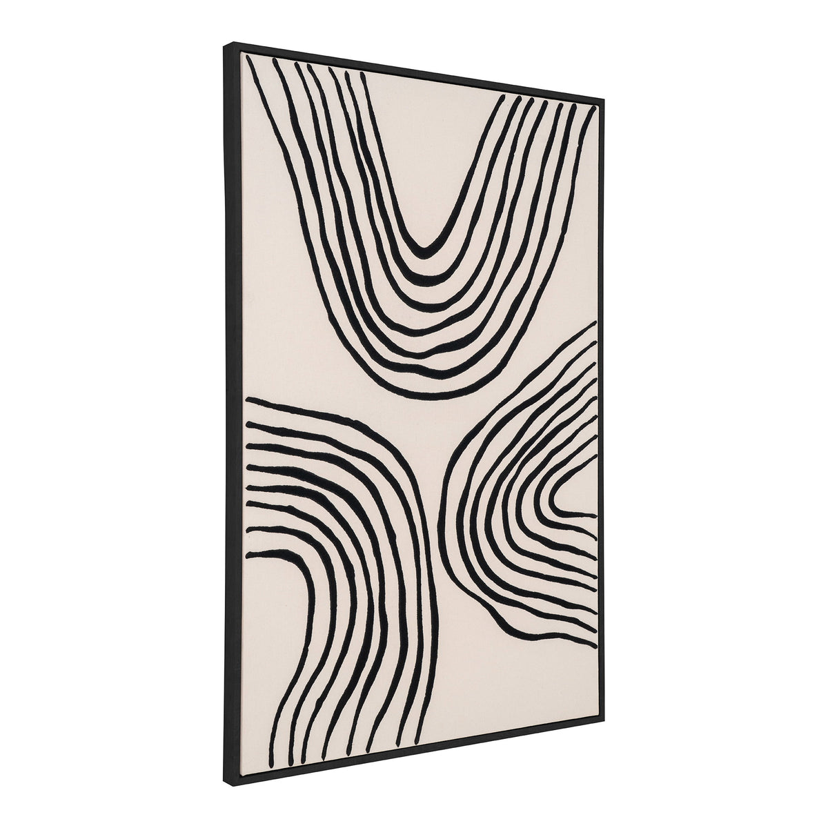 Lipari Canvas Print — Black / Beige