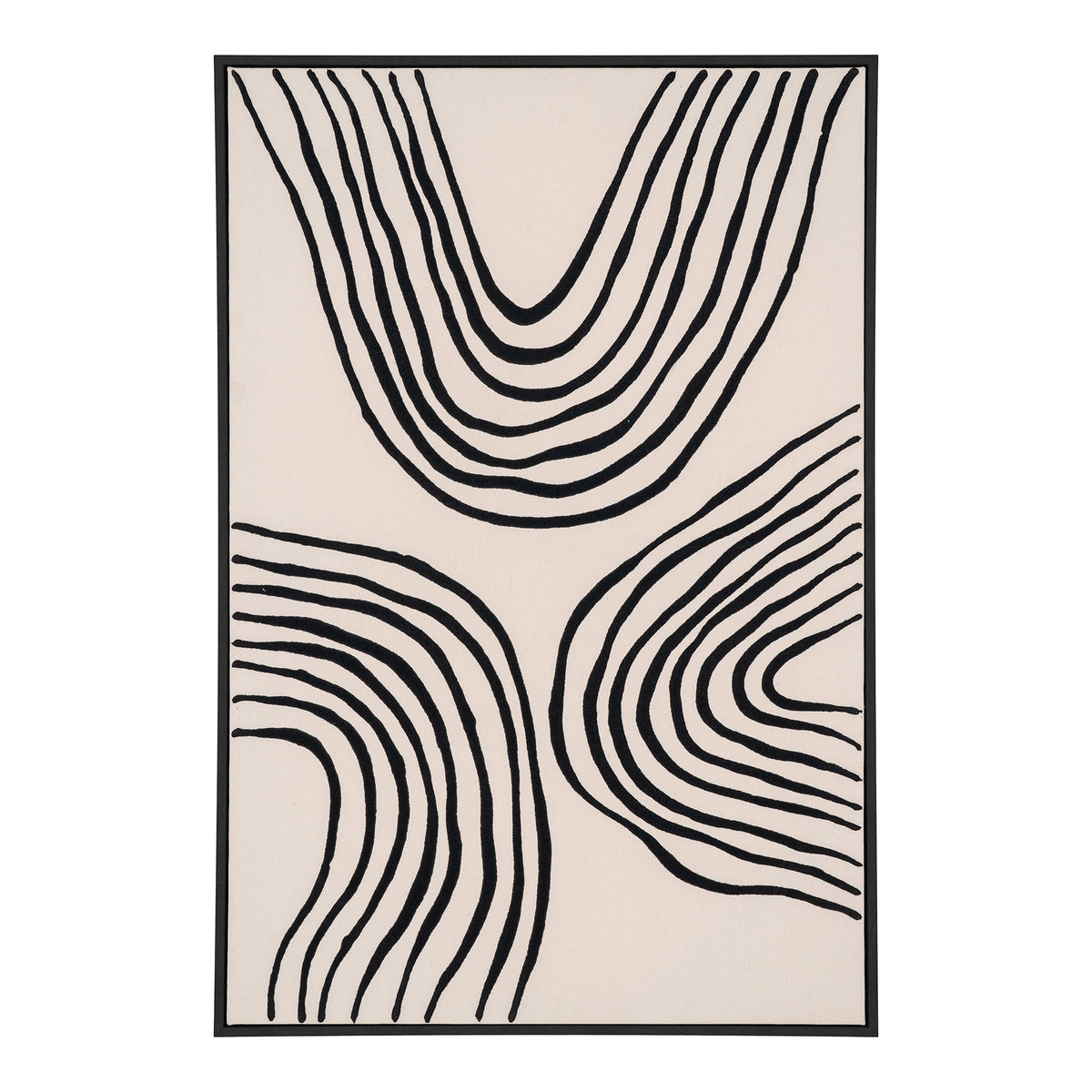 Lipari Canvas Print — Black / Beige
