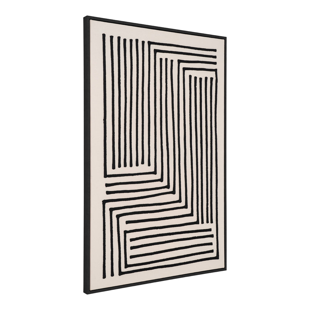 Lipari Canvas Print — Black / Beige