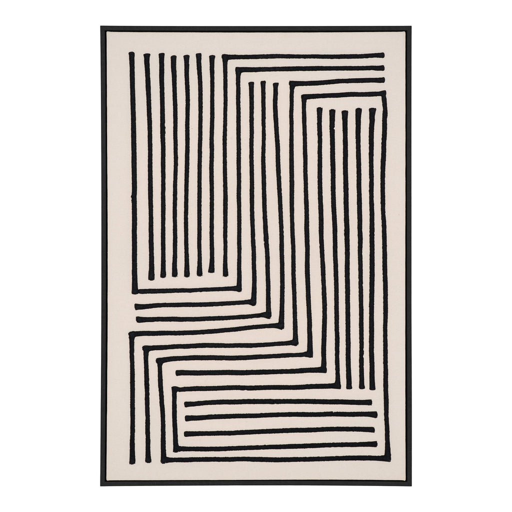 Lipari Canvas Print — Black / Beige