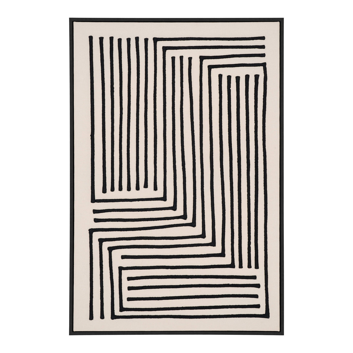 Lipari Canvas Print — Black / Beige