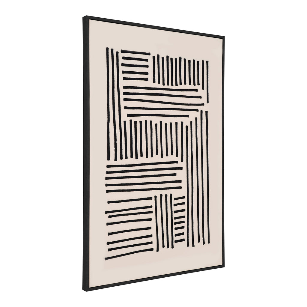 Lipari Canvas Print — Black / Beige