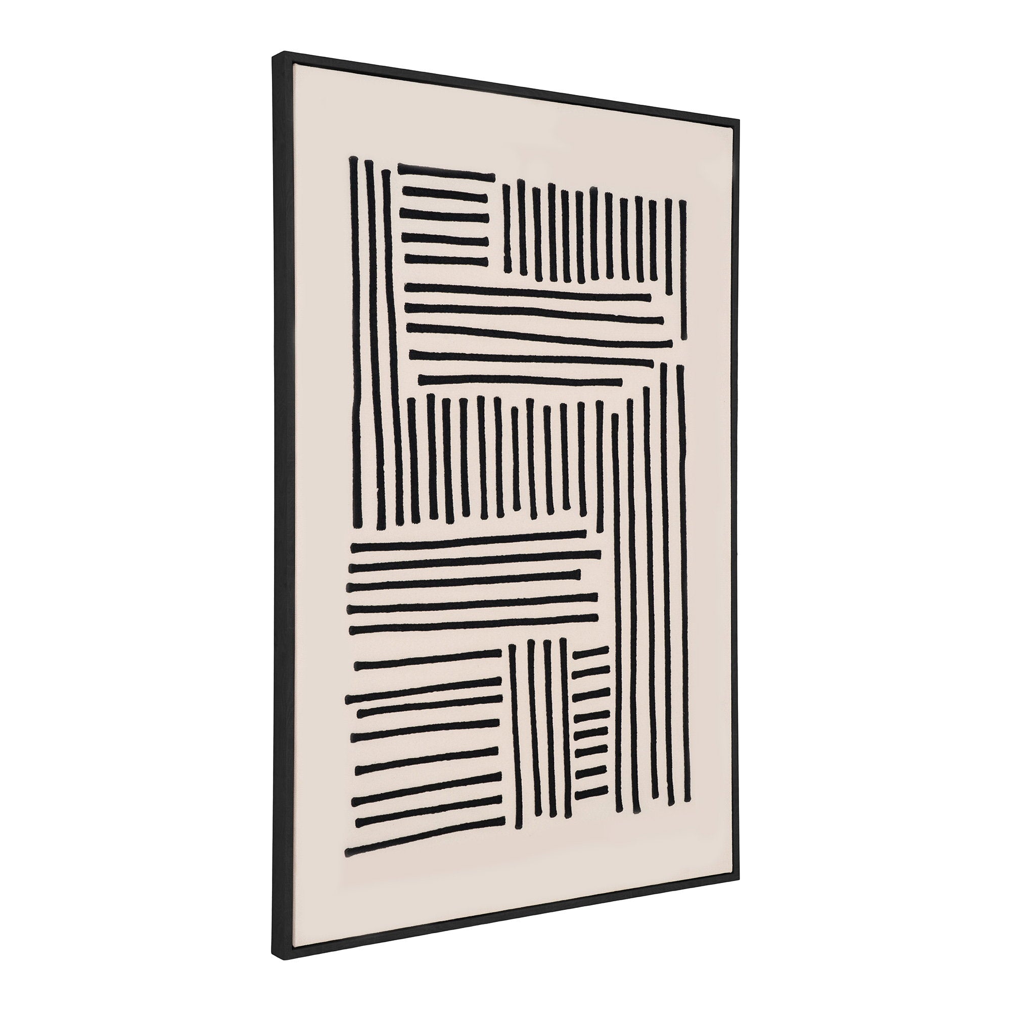 Lipari Canvas Print — Black / Beige