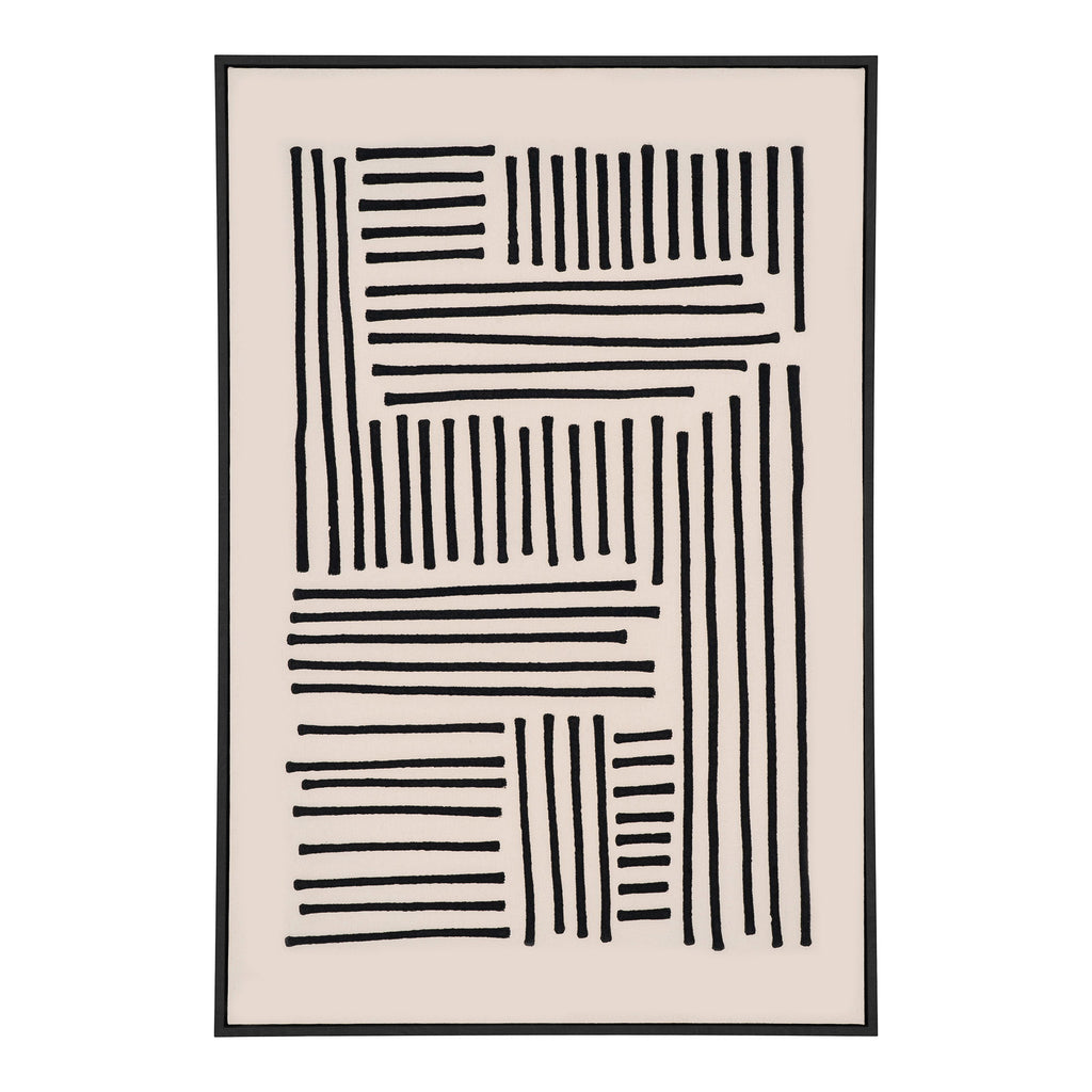Lipari Canvas Print — Black / Beige