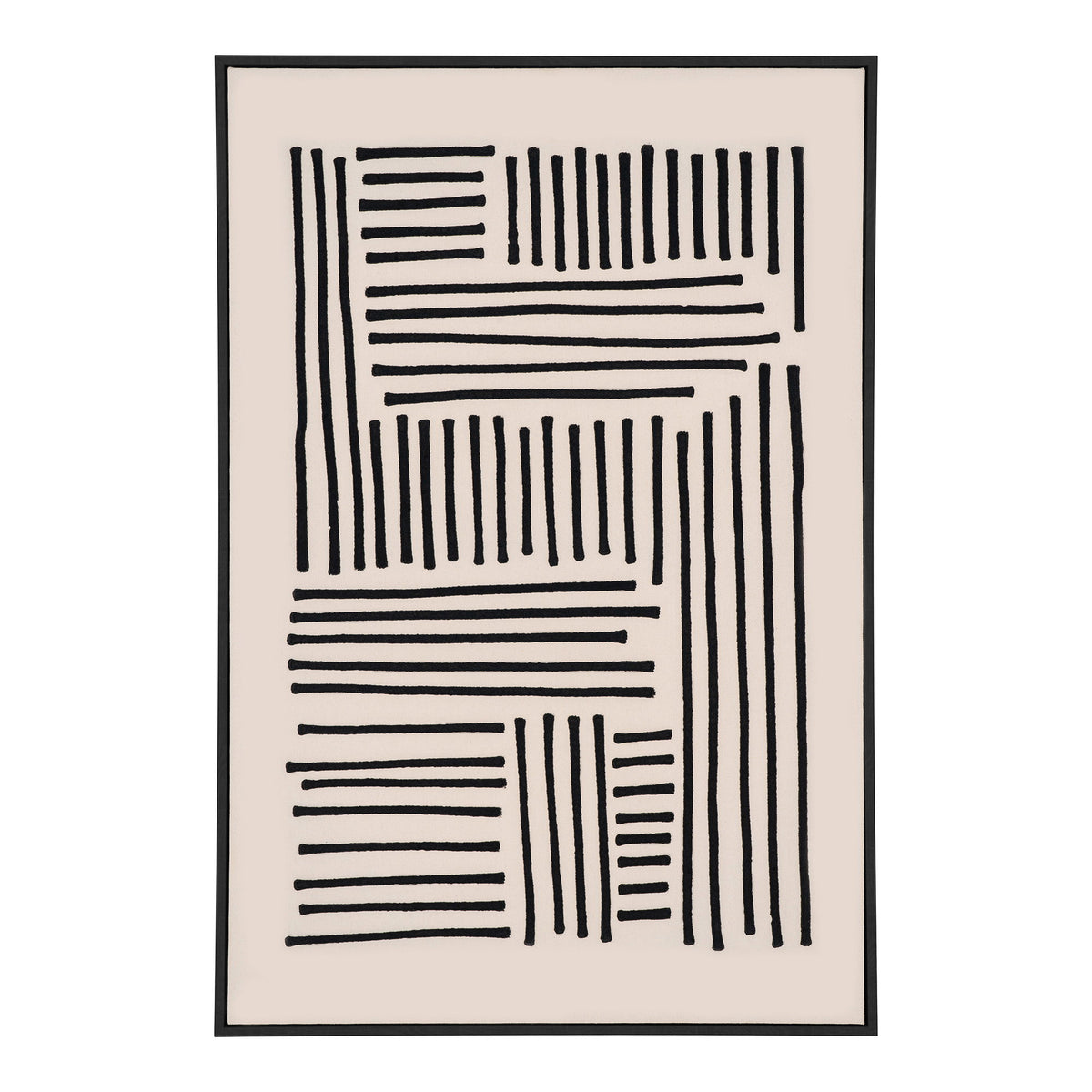 Lipari Canvas Print — Black / Beige