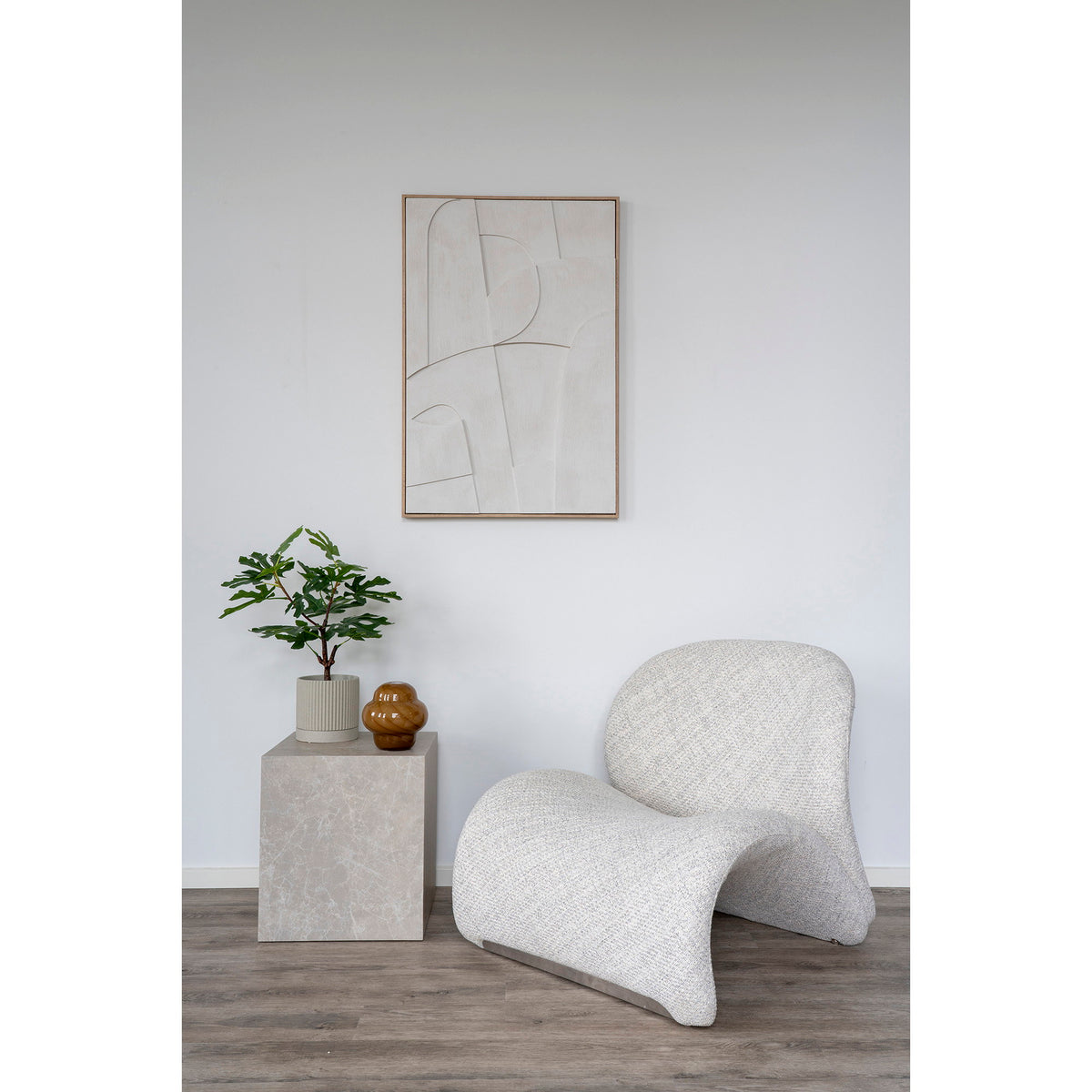Madeline Relief Wall Decoration — White