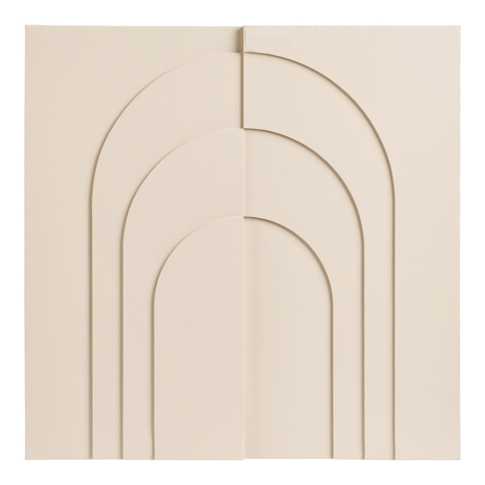 Ina Wall Decoration - Relief wall decoration, beige 60x60 cm