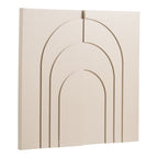 Ina Wall Decoration - Relief wall decoration, beige 60x60 cm