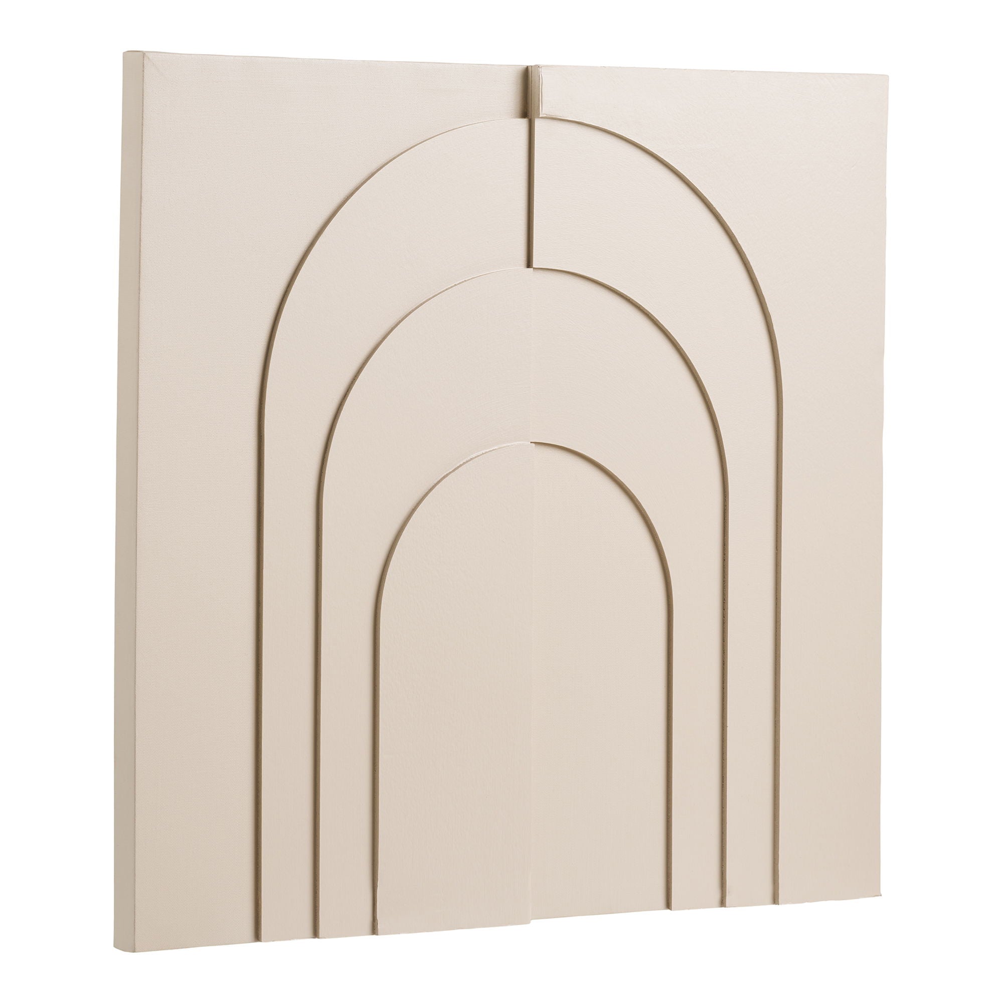 Ina Wall Decoration - Relief wall decoration, beige 60x60 cm