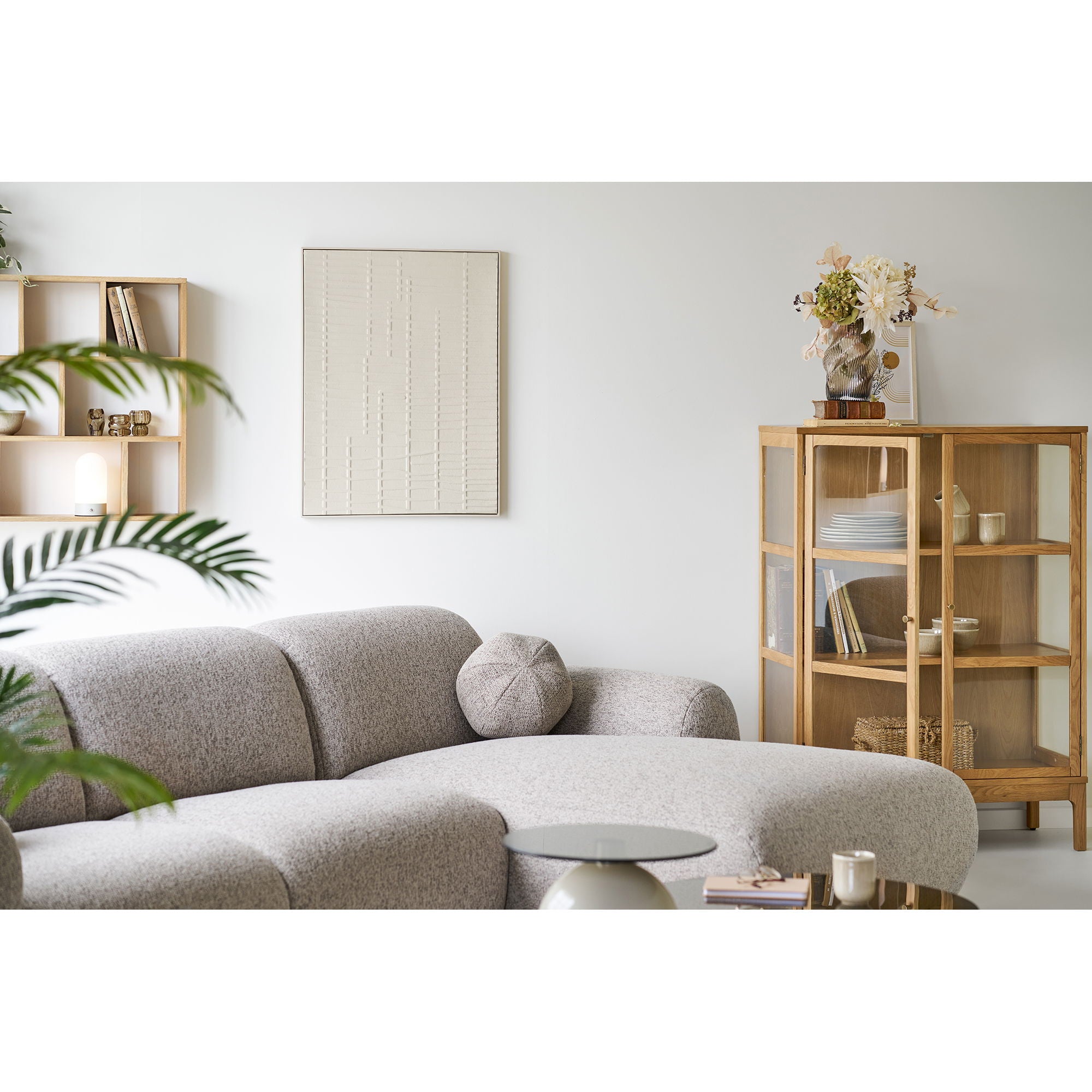 Ena Wall Decoration - Relief wall decoration, beige 60x80 cm