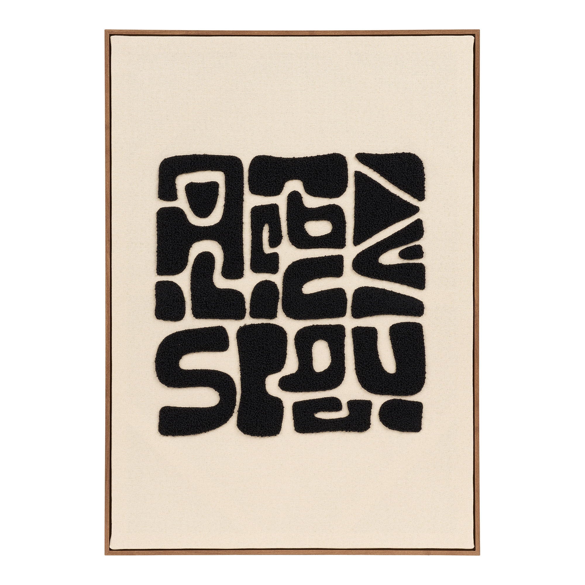 Tine Tufted Wall Decoration - Tufted Wall decoration, black/brown 50x70 cm