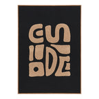 Tine Tufted Wall Decoration - Tufted Wall decoration, beige/black 50x70 cm