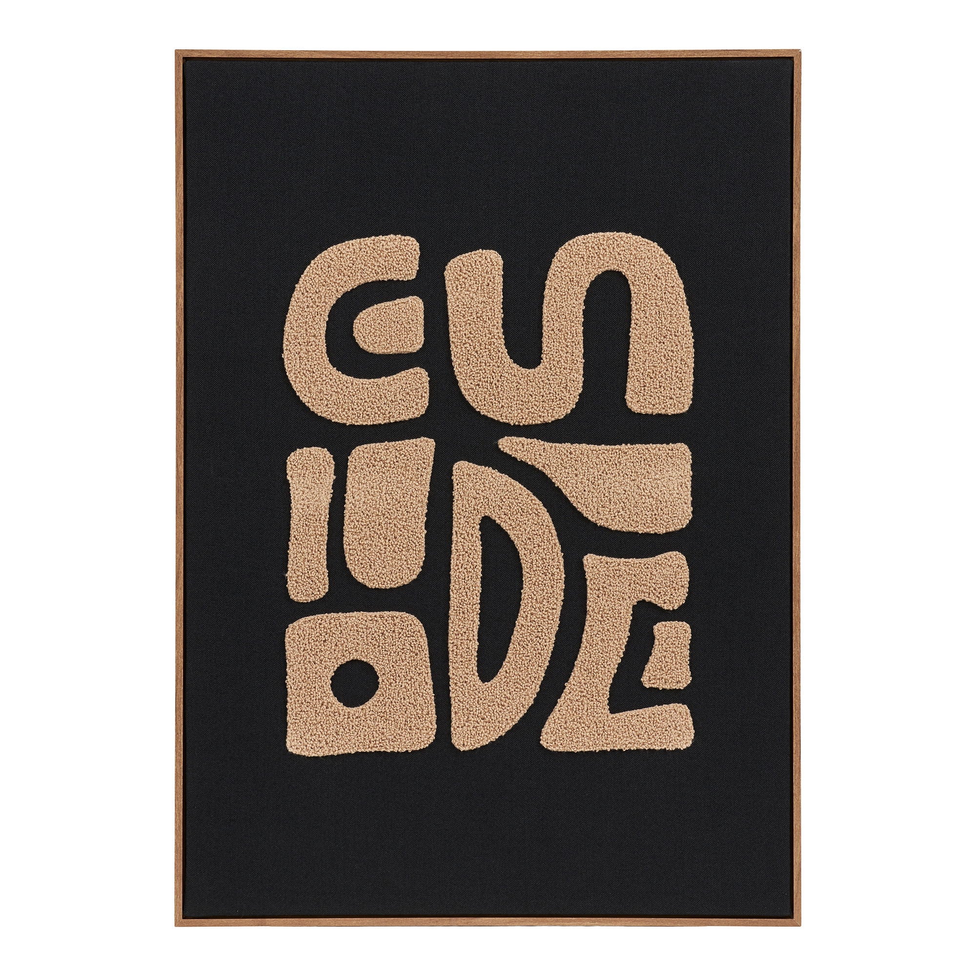 Tine Tufted Wall Decoration - Tufted Wall decoration, beige/black 50x70 cm