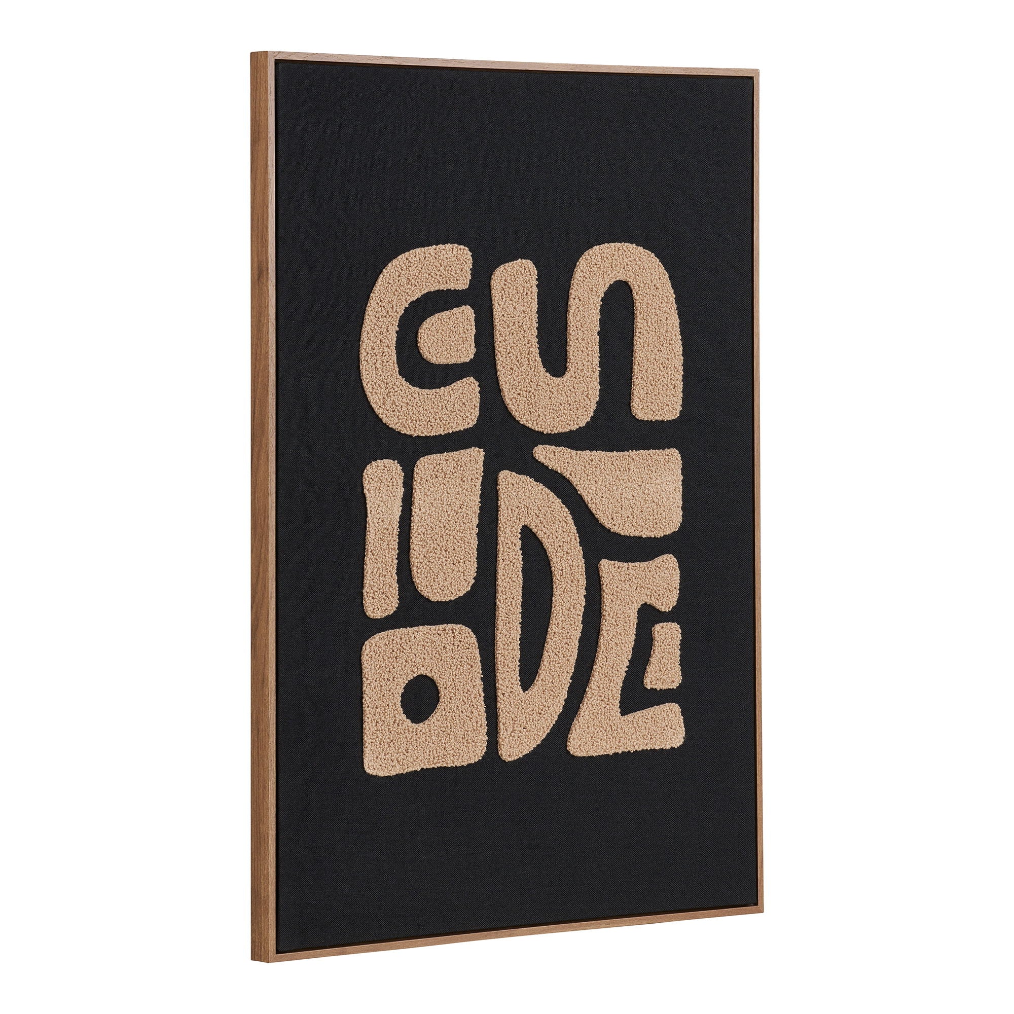 Tine Tufted Wall Decoration - Tufted Wall decoration, beige/black 50x70 cm