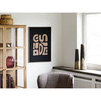 Tine Tufted Wall Decoration - Tufted Wall decoration, beige/black 50x70 cm