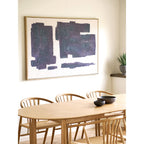 Edna Canvas Print with hand painted details — Beige / Blue