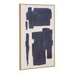 Edna Canvas Print with hand painted details — Beige / Blue