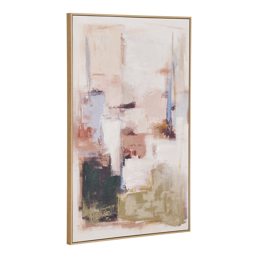Inez Canvas Print with hand painted details — Sand beige