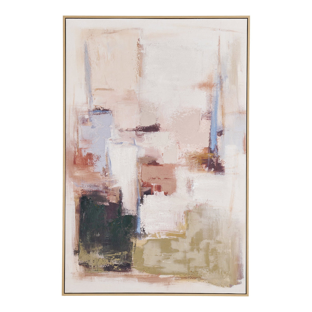 Inez Canvas Print with hand painted details — Sand beige