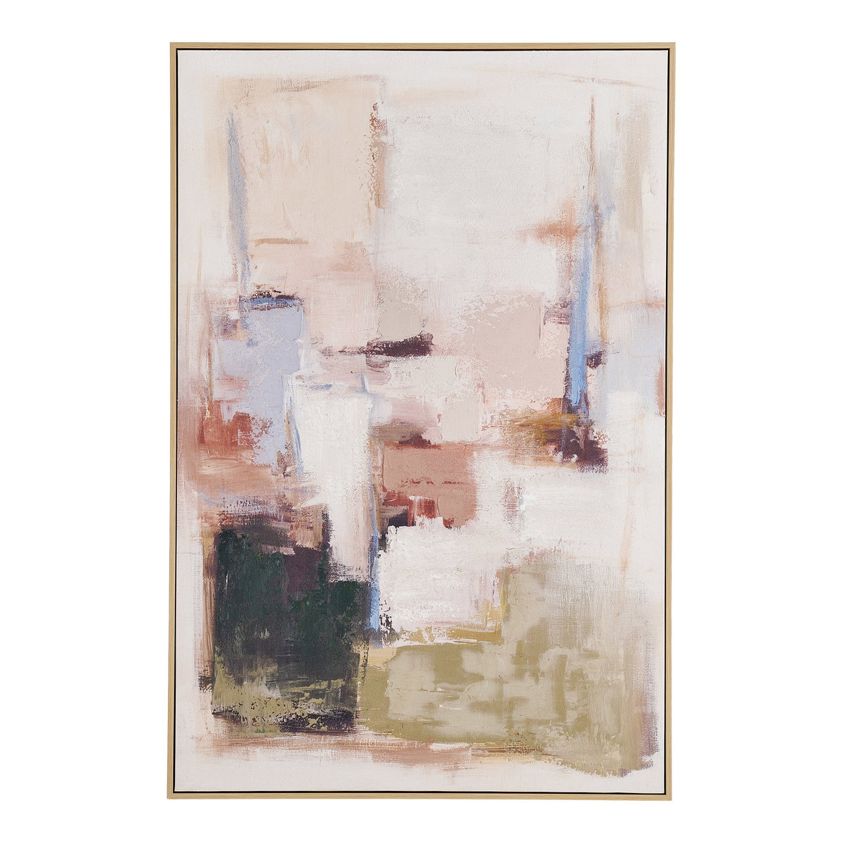 Inez Canvas Print with hand painted details — Sand beige