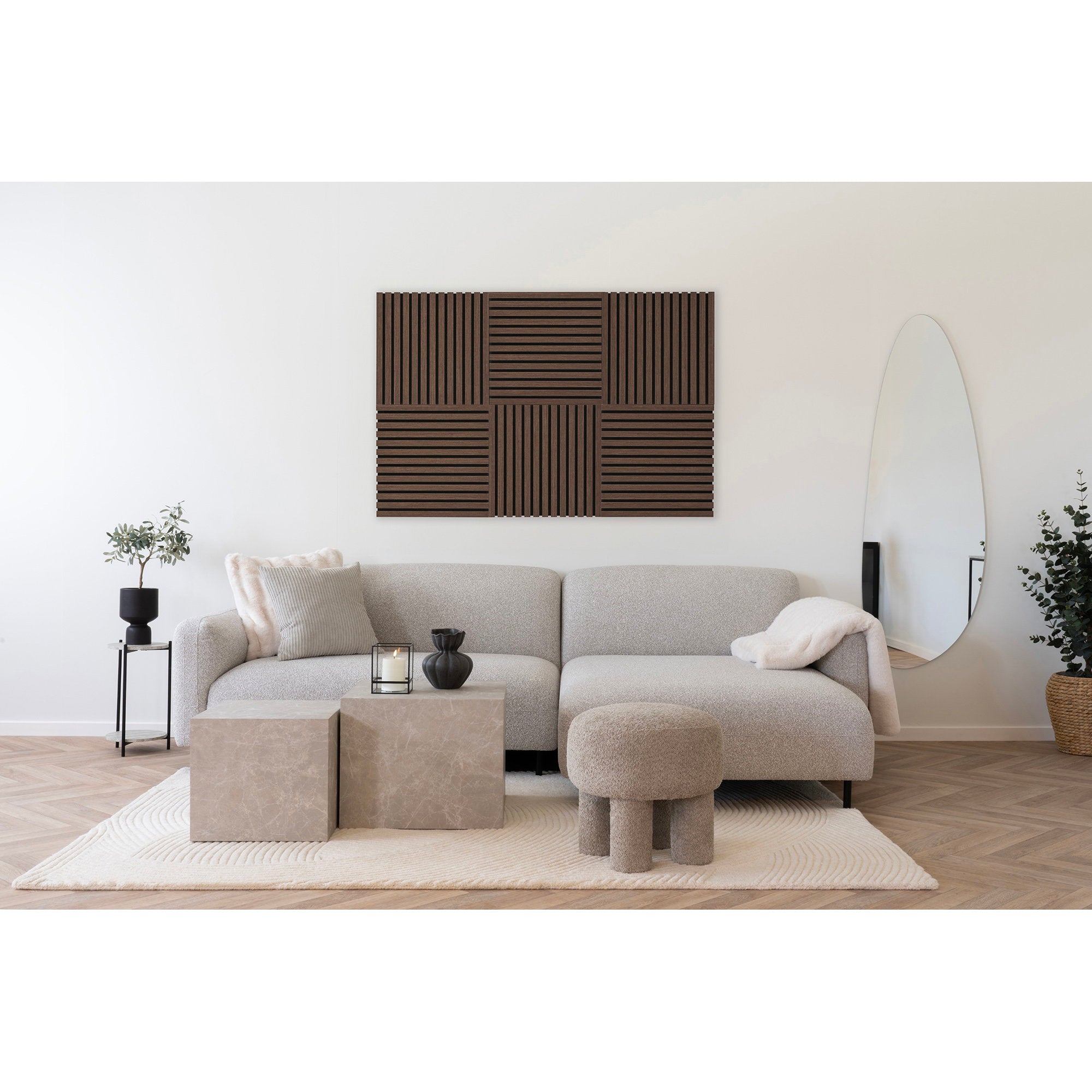 Acoustic Panel, Walnut — 52×52 cm (set of 2)