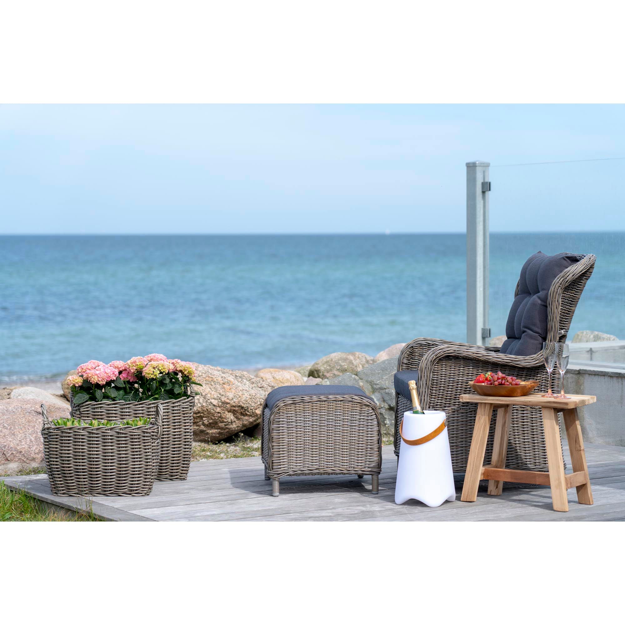 Bristol LED Wine cooler - Wine cooler with strap, rechargeable, white