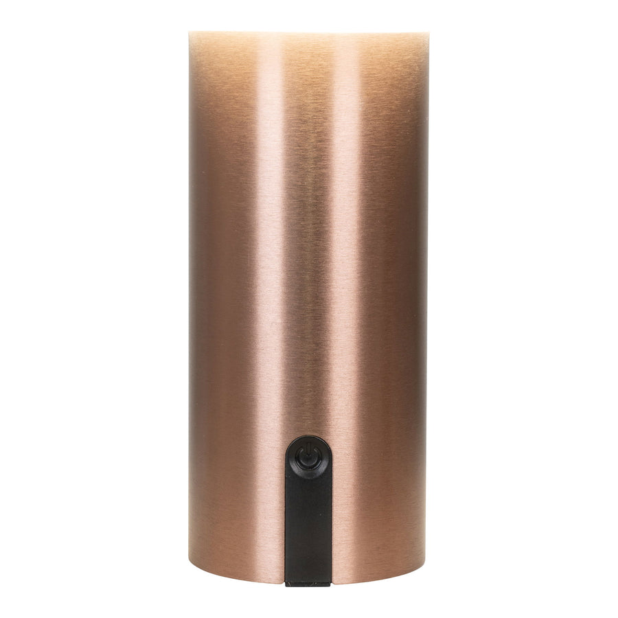 Soham Rechargeable Table Lamp – White & Copper
