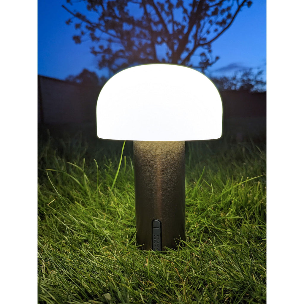 Soham LED Lamp - Lamp,  rechargeable, white/copper