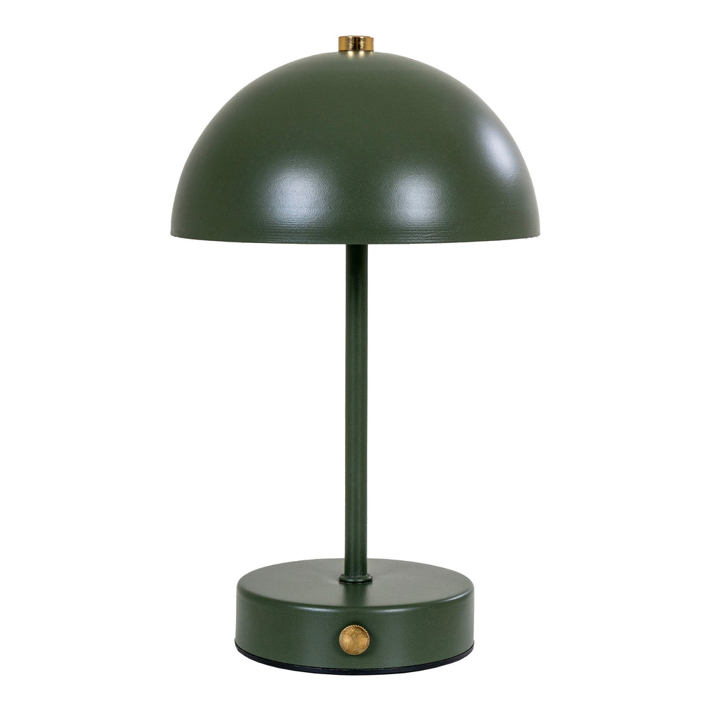 Holt Table Lamp - Table lamp, rechargeable, metal, green/brass