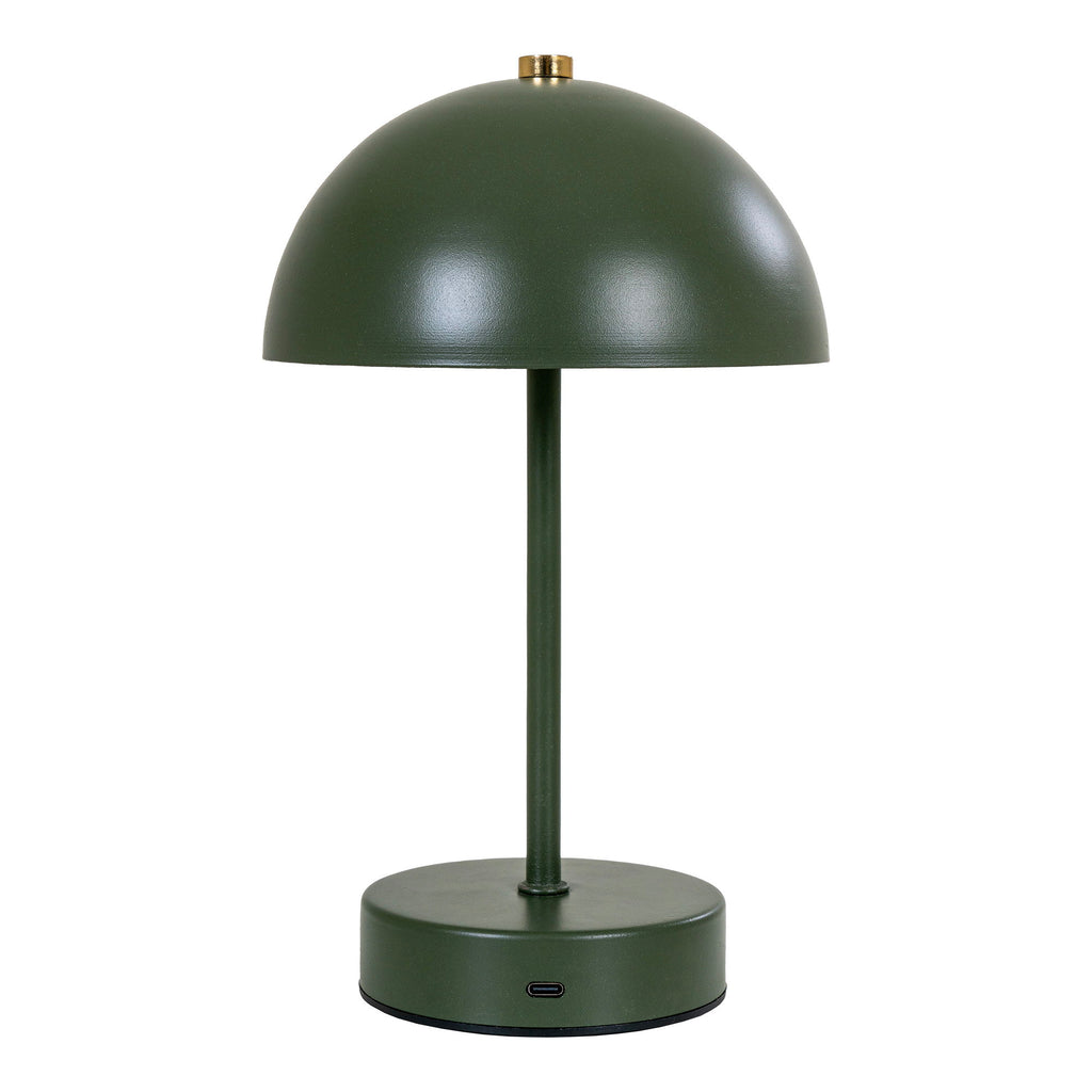 Holt Table Lamp - Table lamp, rechargeable, metal, green/brass