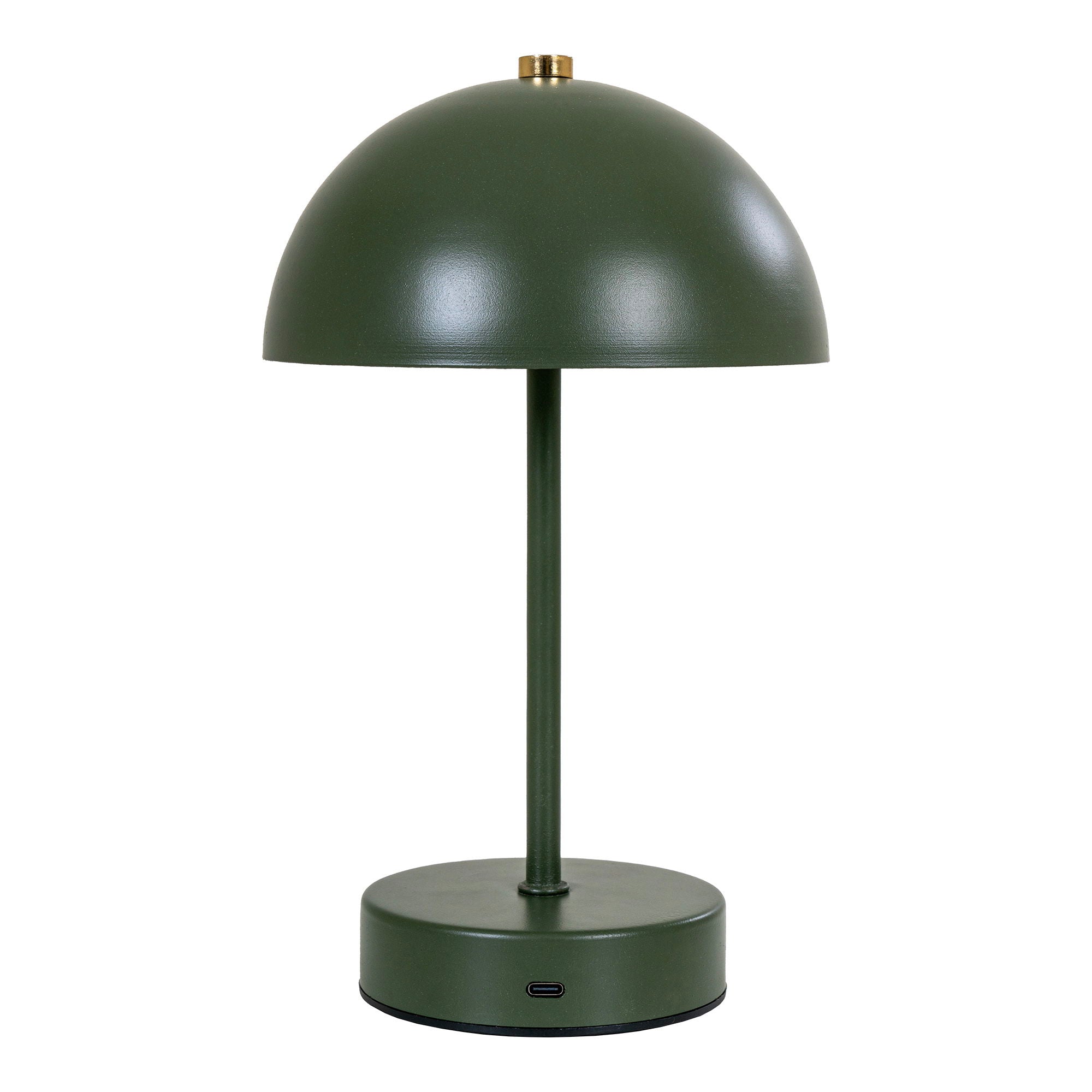 Holt Table Lamp - Table lamp, rechargeable, metal, green/brass