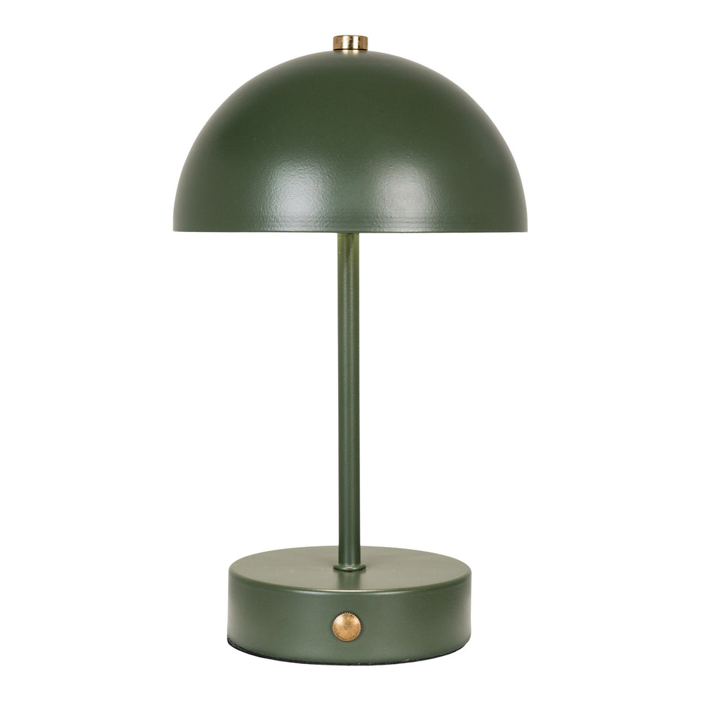 Holt Table Lamp - Table lamp, rechargeable, metal, green/brass