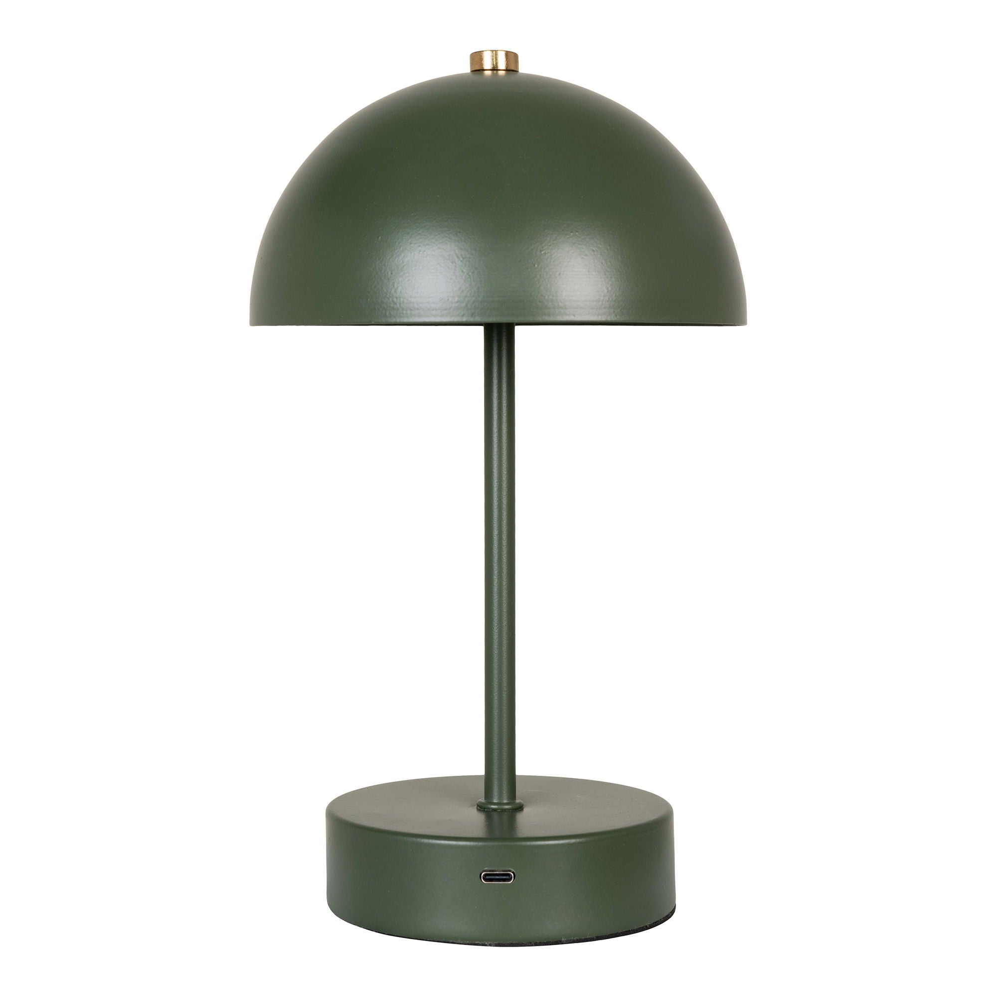 Holt Table Lamp - Table lamp, rechargeable, metal, green/brass