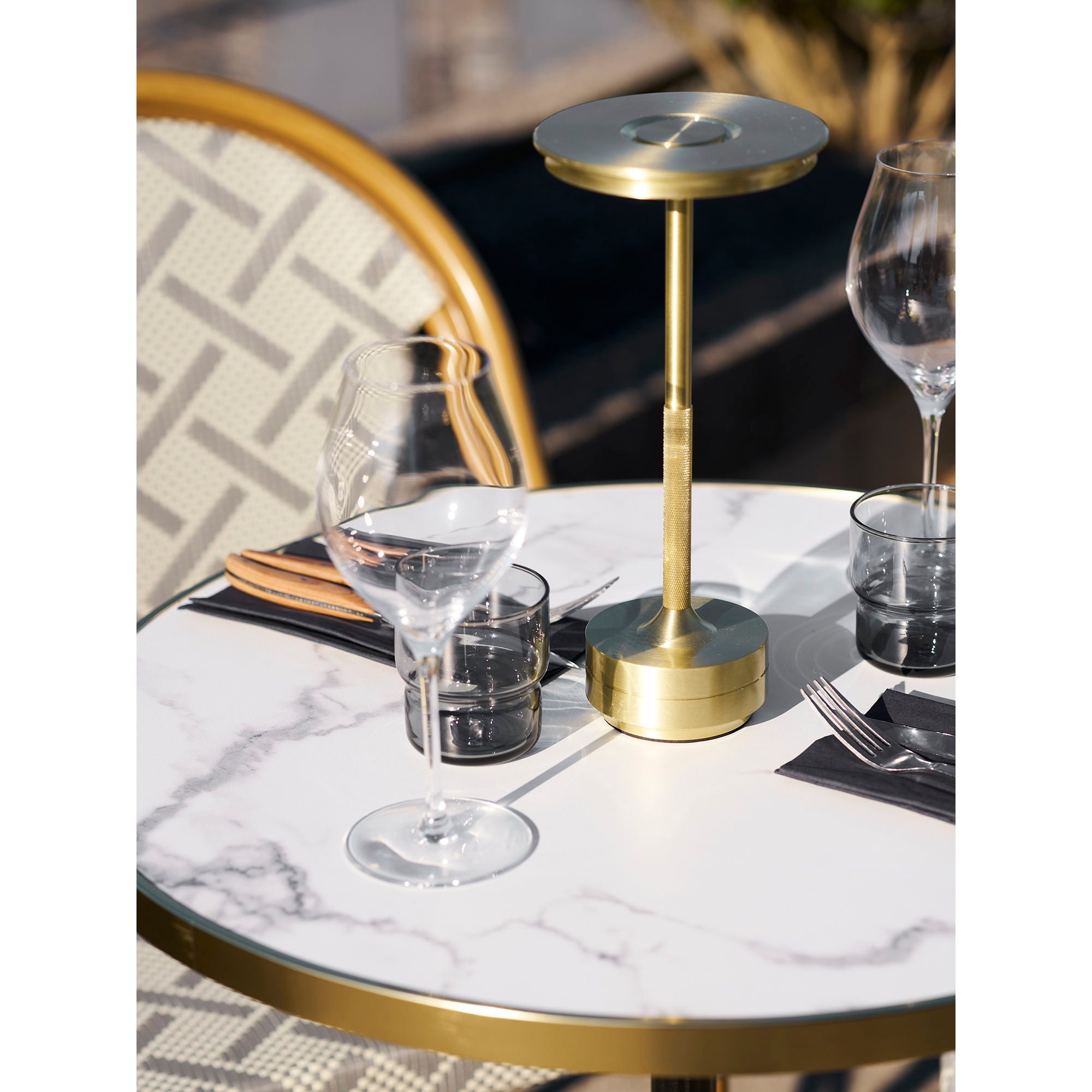 Lyneham Table Lamp  - Table lamp, rechargeable, metal, brass