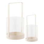 Hurricane Candle Holder — Beige