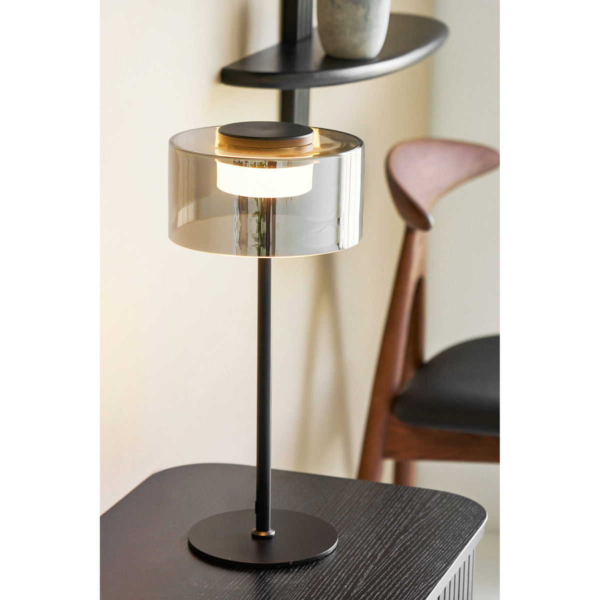 Cholet Table Lamp — Black / Clear