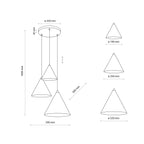 CONO Mix Pendant Set S/M/L – Modern 3xE27