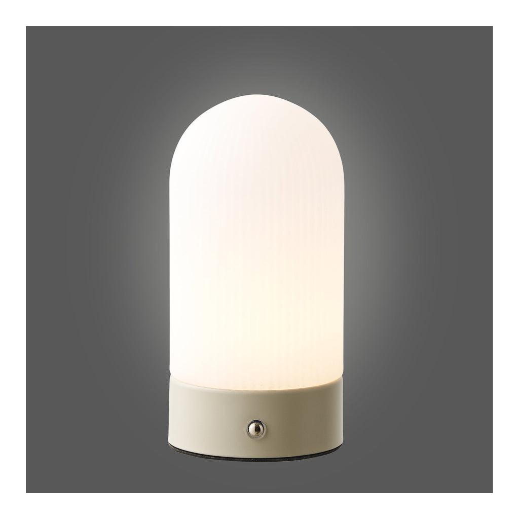 Ashford Table Lamp — Beige / White