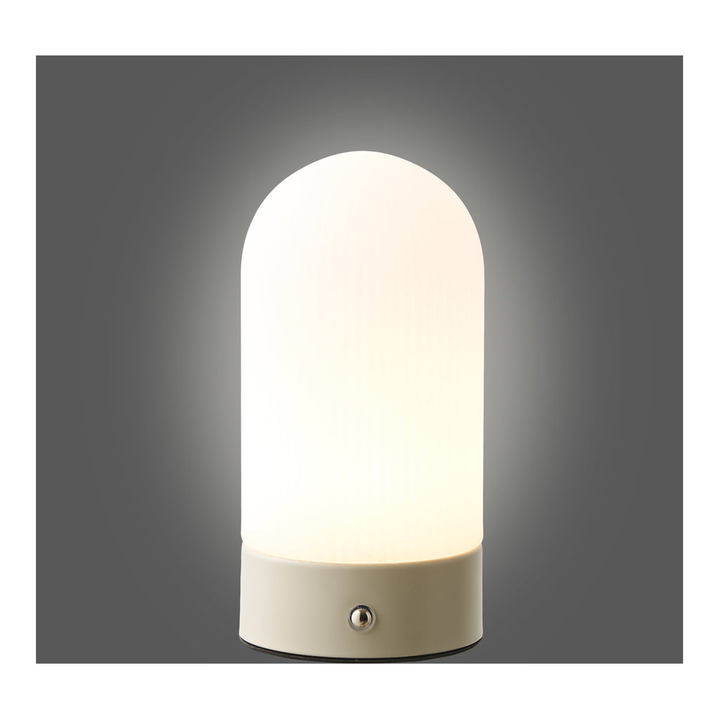 Ashford Table Lamp — Beige / White