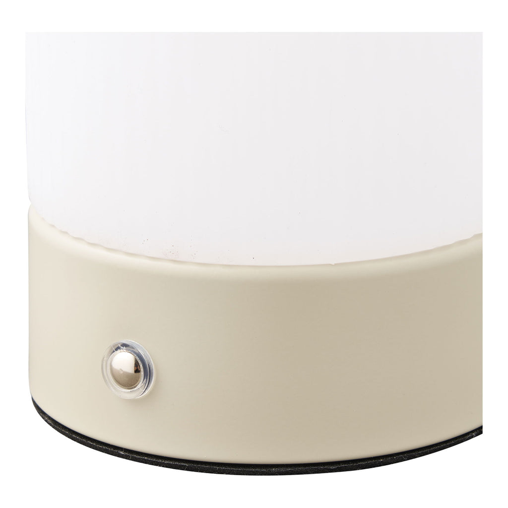 Ashford Table Lamp - Table lamp, rechargeable, metal/PE, beige/white